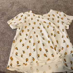 Cute tied Lemon top for girls